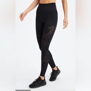 Fabletics High Waist Lace Floral Seemless Leggings